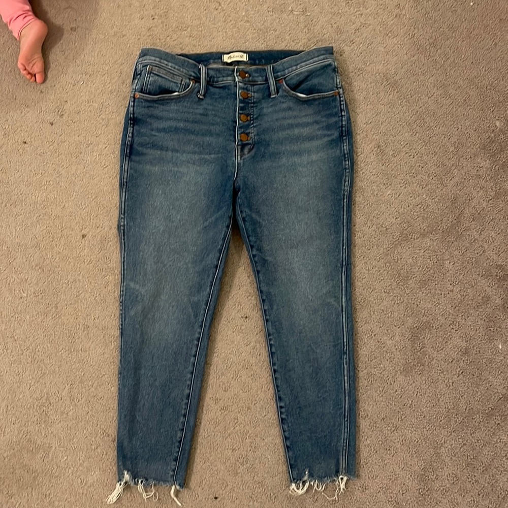 Madewell high rise size 33 petite jeans.